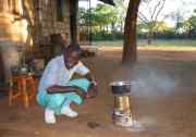 Kenyan Using Tipi Blaze Stove