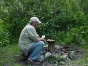 Frying Fresh Trout with the Tipi Stove