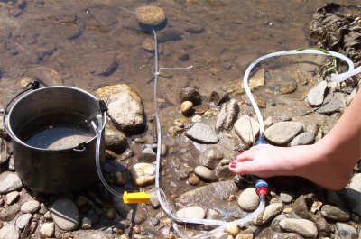 Mix with clean stream water